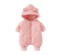 Down Jacket Toddler Girl,Girls Down Jumpsuit Infant Winter Wear Baby Thermal Romper Snowsuit Thickened Warm Outfit For Cozy Days At Home Outdoor School (6-12 Months)