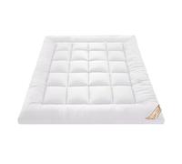 Down Mattress Topper - Tatami Sleeping Mat, Soft Thick Pillow with Non-Slip Straps, Breathable Comfort | Ideal Car, Hotel, Home, Bed, Travel, Nap Rest, Body, Stress Relief, Be