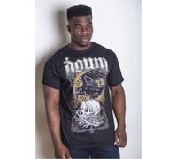 Down Mens T Shirt Black Raven Skull Swamp Death design Official