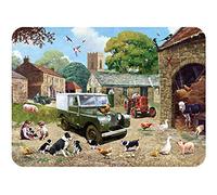 Down On The Farm Medium Glass Worktop Protector 40X30Cm