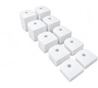 Down Pipe Bracket Extenders. White spacers for Floplast 68mm Round Clips | Set of 10 standoff spacers for gutter down pipes clips