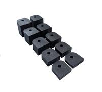 Down Pipe Clip Spacers for Floplast 68mm Round Brackets Black | Shims to set depth of brackets