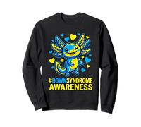 Down Syndrome Awareness Axolotl Blue Yellow Hearts Sweatshirt