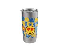 Down Syndrome Awareness Down Right Perfect Retro Groovy Stainless Steel Insulated Tumbler