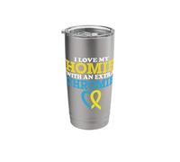 Down Syndrome Awareness Love My Homie with an Extra Chromie Stainless Steel Insulated Tumbler