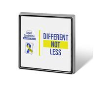 Down Syndrome Awareness Month Pins Square Badge Lapel Pin Enamel Buttons Party Decorations