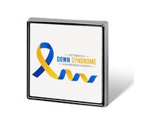 Down Syndrome Awareness Month Pins Square Badge Lapel Pin Enamel Buttons Party Decorations