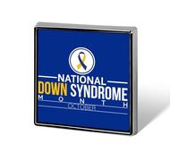 Down Syndrome Awareness Month Pins Square Badge Lapel Pin Enamel Buttons Party Decorations