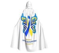 Down Syndrome Awareness Month Yellow Blue Ribbon Halloween Witch Cloak Unisex Hooded Cloak For Festive Party Costume