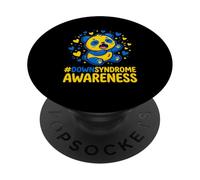 Down Syndrome Awareness Panda Blue Yellow Kawaii Kids PopSockets Adhesive PopGrip