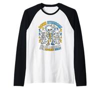 Down Syndrome Different Ability Skeleton Message Raglan Baseball Tee