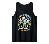 Down Syndrome Different Ability Skeleton Message Tank Top