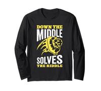 Down The Middle Solves The Riddle Pickleball Strategy Long Sleeve T-Shirt