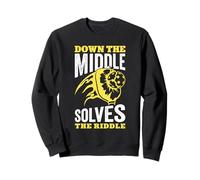 Down The Middle Solves The Riddle Pickleball Strategy Sweatshirt