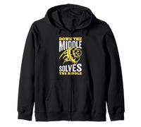 Down The Middle Solves The Riddle Pickleball Strategy Zip Hoodie