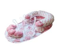 Down Time Mat & Sitting Support Pillow, Baby Floor Seat with Detachable Support Pillow to Prevent Backflow: Small Kids Entertainment Activity