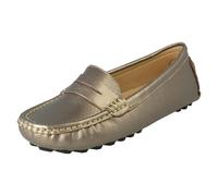 Down to Earth Ladies Down To Earth Leather Slip On Moccasins F80592 - Bronze - UK 7