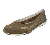 Down To Earth Ladies Leather Ballerinas
