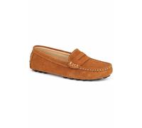 Down To Earth Women's Faux Suede Penny Loafer with Flexible Sole in Tan | Size: 7 Down To Earth Tan 7