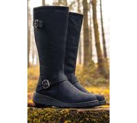 Down To Earth Women's Knee High Buckle Detail Boots in Black | Size: 7 Down To Earth Black 7