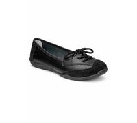 Down To Earth Women's Lace-Up Comfort Flat Shoe in Black | Size: 4 Down To Earth Black 4