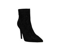 Down To Earth Women's Pointed Toe Stiletto Heel Ankle Boots with Sparkle Detailing in Black | Size: 7 Down To Earth Black 7