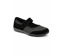 Down To Earth Women's Touch Fastening Comfort Mary Jane Shoe in Black | Size: 4 Down To Earth Black 4
