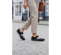 Down To Earth Women's Touch Fastening Comfort Mary Jane Shoe in Black | Size: 7 Down To Earth Black 7