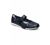 Down To Earth Women's Touch Fastening Perforated Comfort Shoe in Navy | Size: 6 Down To Earth Navy 6