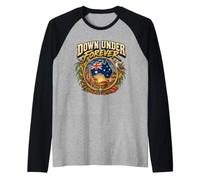 Down Under Forever Vintage Australia Aussie Shirt Raglan Baseball Tee