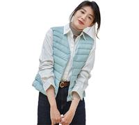 Down Vest Women Sleeveless Puffer Vest Women's Ultra Light Down Vest Women Two Ways Waistcoat Portable Warm Sleeveless Winter Liner(Green,XXL)