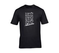 Down with Big Brother- - George Orwell 1984 Inspired Men's T-Shirt Black(Medium)
