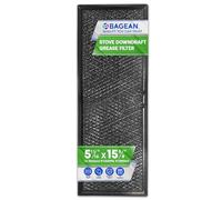 Downdraft Stovetop Filter 5.67” x 15.63” Replacement for Whirlpool Jennair W10240990 W10905834 Downdraft Filter Grease Screen for Cooktop Oven Vent - Blocks Grease From Entering Stovetop Vent (Black)