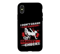 Downhill Bicyclist I Don't Crash I Do Random Gravity Checks Case for iPhone X/XS