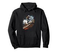 DOWNHILL DOMINATION Mountain Biker in Action Pullover Hoodie