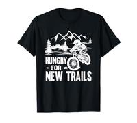 Downhill Mountain Biker Hungry for New Trails T-Shirt