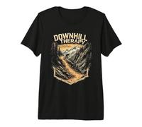Downhill Therapy Mountain Biking Premium T-Shirt