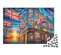 Downing Street Jigsaw Puzzles for Adults Kids, 1000 Pieces Puzzle Whimsical Challenge Toy 52x38cm/1000pcs
