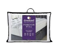 Downland Forever Full 3" Mattress Topper King Size - Extra Deep Bounce Back Bed Topper with Spiral Ball Fibre Filling, 233TC Cotton Box-Stitched Cover, Supportive Hotel Quality Mattress Pad, 155x200cm