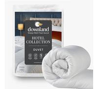 Downland Hotel Collection Double Duvet - 4.5 Tog Lightweight Hotel Quality Duvet Quilt | Satin Stripe Embossed Cover | Soft Hollowfibre Filling | Hypoallergenic & Machine Washable - 200x200cm