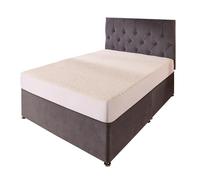 Downland Huggleland Teddy Fleece Mattress Protector Single Bed, Luxury Sherpa Fleece Bed Cover, Warm & Cosy Thermal Mattress Topper with Deep Elastic Skirt, Soft & Durable Bedding Protector, 92x190 cm