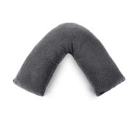 Downland Huggleland Waffle V Shaped Pillow - Orthopaedic Support for Neck, Back & Shoulders, Soft Fleece V Shape Triangle Cushion, Hollowfibre Filled Maternity, Pregnancy V Pillow 80x80cm (Charcoal)