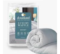Downland Luxury Waffle King Size Duvet 10.5 Tog - Cosy Duvet with Soft Touch Microfibre, All-Season Quilt, Waffle Embossed Texture, Breathable Quilt with Hollowfibre Filling, Machine Washable, UK-Made