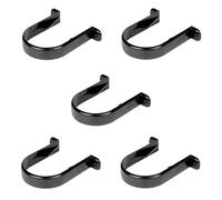 Downpipe Brackets - Round Drain Pipe Clips - 5 Pack Black