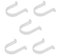 Downpipe Brackets - Round Drain Pipe Clips - 5 Pack White