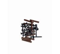 Downpipe Fixing Screws Cascade Round Downpipe Lug Fixing Pack, 68mm, 10 x 55mm Screws and Wall Plugs, Black 10 pack