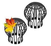 Downpipe Guard, 2 Piece Gutter Protection, Cap 11 cm (Set of 2, Black)