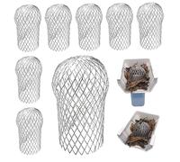 Downpipe Leaf Guard Gutter Guard 8Pcs Aluminium Downpipe Leaf Guard Expandable Drain Pipe Guard for Moss Leaves Muck Mud Debris Guard