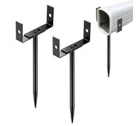 Downpipe Support - Set of 2 Gutter Stakes, Stable and Adjustable Stainless Steel Accessories for Outdoor and Flooding Prevention in Drain Systems