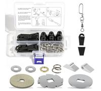 Downrigger Line Terminator Kit & Complete Downrigger Rebuild Kit for Cannon Uni-Troll/Easi-Troll Series Downriggers, 6PCS Universal Tool-Free Terminators with Storage Case, Quick Setup
